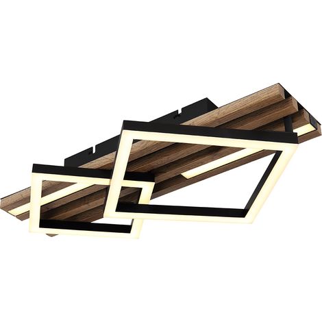 Deckenleuchte Deckenlampe Holzlampe LED Wohnzimmerlampe 3 Stufen L 47,5 cm