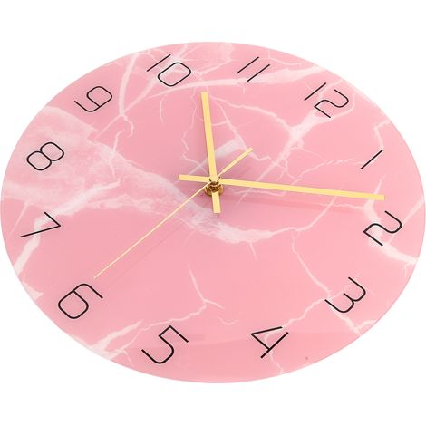 Montre Murale Rose Moderne en Acrylique Impression UV pour Salon Chambre (1/5)