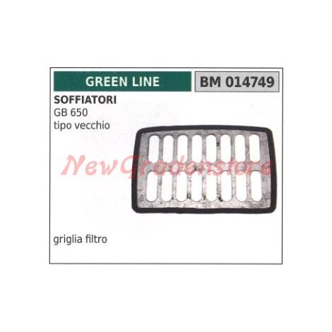 Grille de filtre à air GREEN LINE souffleur GB 650 ancien modèle 014749