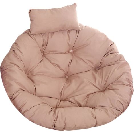 Coussin de chaise suspendue amovible et lavable, couleur Café Clair, 110 cm, assise confortable pour balançoire (1/4)