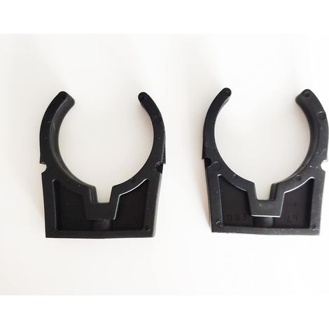 Colliers PVC de fixation à clip pince ouverte PVC 63mm (Lot de 2)