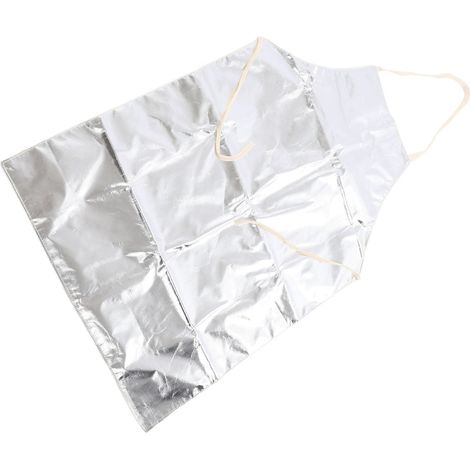 Tablier de protection en feuille d'aluminium résistant aux hautes températures, anti-éclaboussures, anti-brûlures, ignifuge et retardateur de flamme, pouvant résister à des températures allant jusqu'à (1/5)