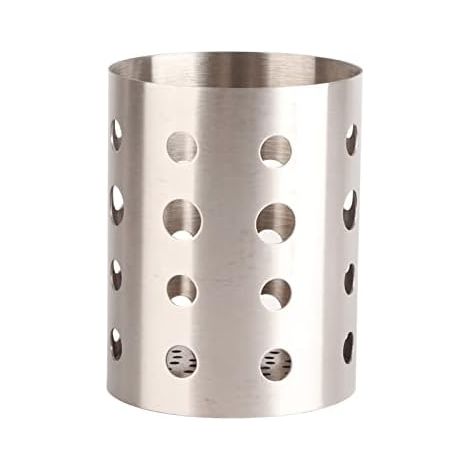 CSPARKV 10x10x14cm Stainless Steel Cutlery Drainer Kitchen Utensil Holder Cutlery Baskets Organizer Round Storage Rack for Spoons Knives Forks Christmas Gift for Wife Mom