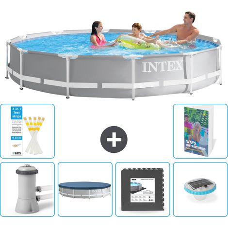 Prism Frame Pool Rund - 366x76 cm - 7-teilig S312
