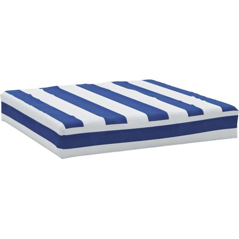 Maison Exclusive - Palettenkissen Blau & Weiß Gestreift 60x60x8 c (1/5)