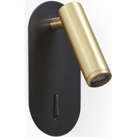 Foco empotrable de pared DIRK LED SMD 1,40 W 3220 lm 3000 K CRI80 Negro Oro (1/3)
