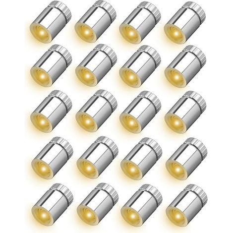 20pcs Mini Lumières LED, Mini LED a Pile, Petite Lampe LED Maison de Poupée, Miniature Lampes Jouets Accessoires pour Décoration de Fête, Construction de Modèles Bricolage(Lumière Blanche Chaude) (1/5)