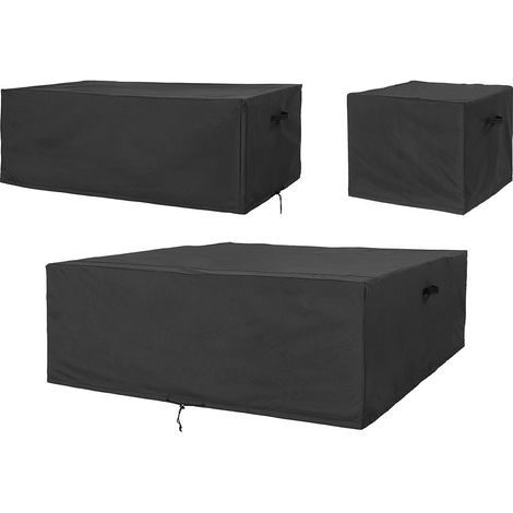 Luksus Abdeckung Gartenmöbel Satz von 3 Stk. schwarz.