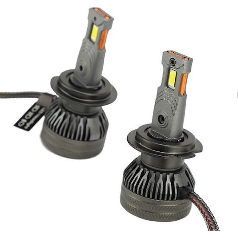 Stück LED-Scheinwerfer mit doppelter Kupferrohr-Wärmeableitung, IP68 wasserdicht, LED-Autoscheinwerferlampen, DC12-24V, Autobahn