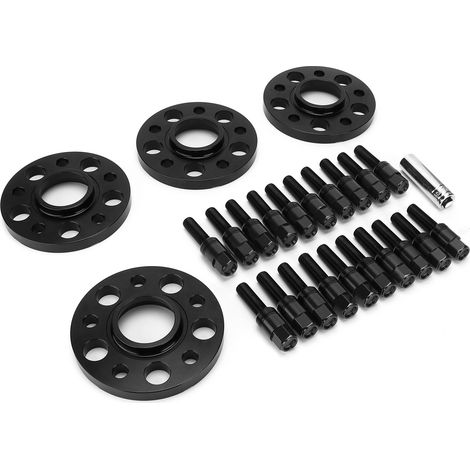 4 pièces kit élargisseurs de voie 15mm M14x1.5 entraxe 5x112mm remplacement pour ALLROAD 2013‑2020 noir