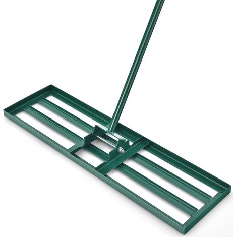106 cm x 25 cm Lawn Leveling Rake Heavy Duty Level Lawn Tool w/ Handle (1/5)