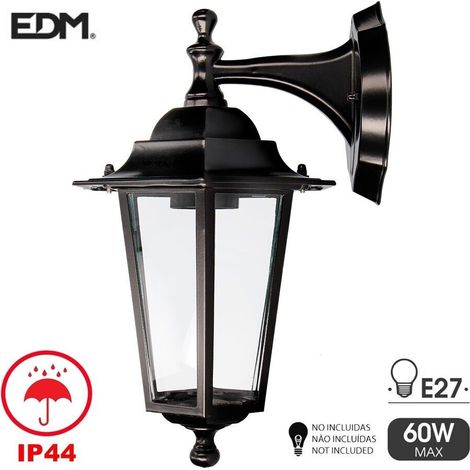 Lanterna EDM 34329 Zurich Nero 60 W E27 19, 2 x 94,7 cm Alluminio (1/2)