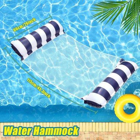 Hamac de Piscine – Matelas Filet Piscine – Hamac Gonflable Piscine – 4 in 1 XL Matelas Piscine Gonflable – Bouee Piscine (1/5)