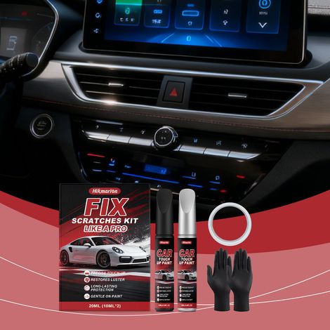 Car paint repair kit - Body paint maintenance, restoration, polishing, paint repair, scratch and scrape care - 20ml (10ml2) + gloves + tape -- BIEMMEDUE (1/5)