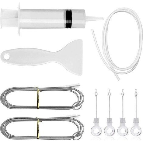 pair Nettoyage pour Réfrigérateur, 9 Pièces Outil de nettoyage réfrigérateur Dissolvant de trou de vidange Trou de Vidange de Réfrigérateur Brosse Frigo, Pour Cuisine à Domicile (1/4)