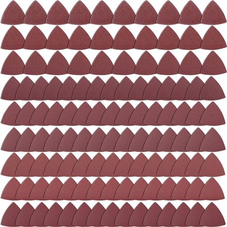 MINKUROW 100 Pezzi Triangolo Abrasivo 80x80x80 Grana 240 Carta Vetrata Per Levigatrice (1/5)