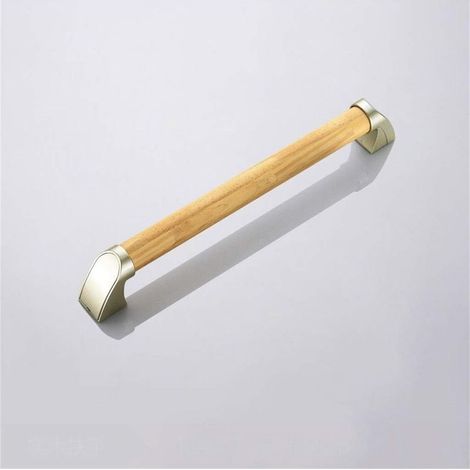 Wooden handrail, natural wood wall handrail, wood grain shower grab bar for bathroom, toilet safety railing (44 cm) (1/5)