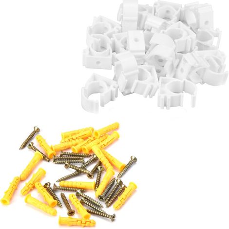 20 pièces colliers de serrage pour tuyauterie PPR 16-32 mm avec vis inox - Fixation pour canalisations eau et gaz (1/5)