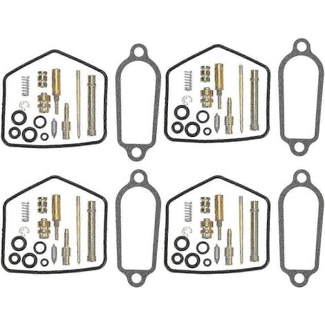 Kit de réparation de carburateur 64 pièces avec pointeau, ressort, joint, flotteur et joint torique. Compatible avec CB350F Four 1972-1974. (1/4)