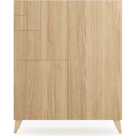 Zapatero 2 puertas modelo 514 acabado roble oscuro , 112x90x27 (alto x ancho x fondo) (1/4)