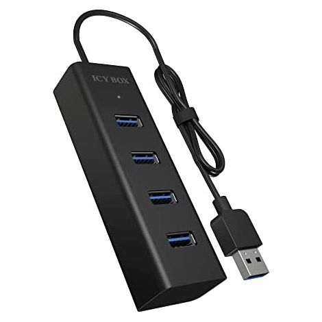 HUB 4Port ICY BOX passiv Aluminium Black (1/5)