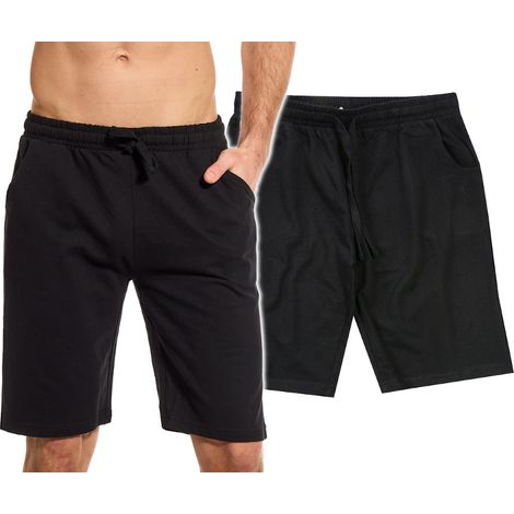 Pantalones cortos deportivos de algodón para hombre, color negro, talla L V014D
