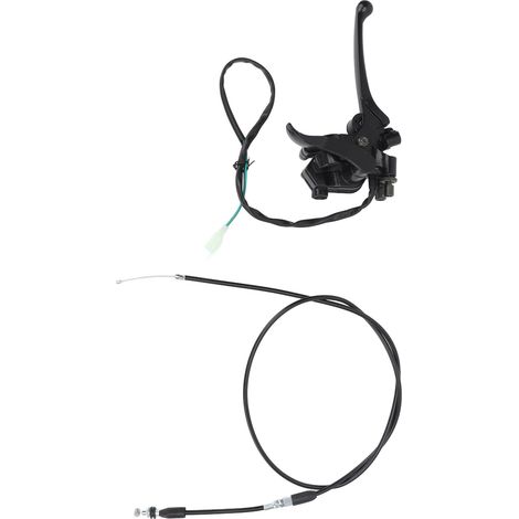 Poignée d'accélérateur au pouce avec câble et levier de frein double 22mm aluminium pour quad 50-250cc et go-kart (1/5)