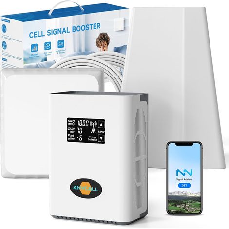 Amplificateur 5G 4G LTE 3G GSM sur la Bande 3, 7, 8 et 20 pour la Maison, Amplificateur Reseau Mobile avec Antenne Omnidirectionnelle (1/5)