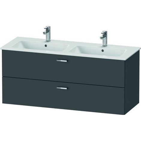 DU XBase Möbel-Set 1300x490mm,WT m. HL 2 WTU m. Schubk.2, Spiegel, Graphit Matt (1/5)