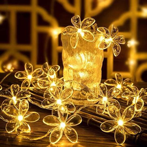 20 LED Cherry Blossom String Lights 6.5ft Fairy Lights Battery Operated Christmas Decoration Lights Novelty Lights for Home Bedroom Garden Wedding Party (1/4)