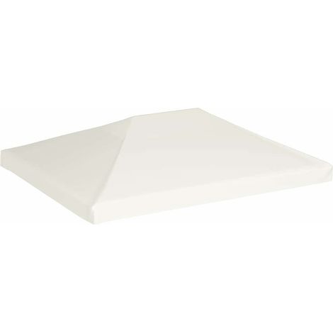 vidaXL Copertura Superiore per Gazebo 310 g/m² 4x3 m Bianco Crema