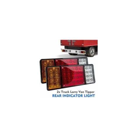 Geeignet für ein Set aus zwei 12V 36 LED Kfz-Rückleuchten, Bremslichtern und Blinkern anwendbar auf LKWs, Anhänger, Wohnmobile, Transporter und Rückfahrscheinwerfer.