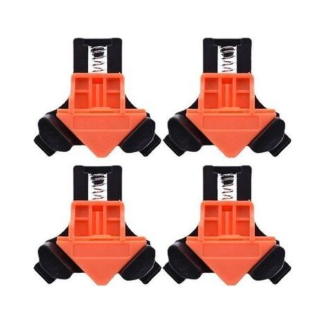 Corner Presses, Corner Clamp, Right Angle Clamps, for Building Wooden Crates, Picture Frames, Mailboxes, Dresser Drawers, Cabinets, 4 Pieces, 90 Degree (1/5)