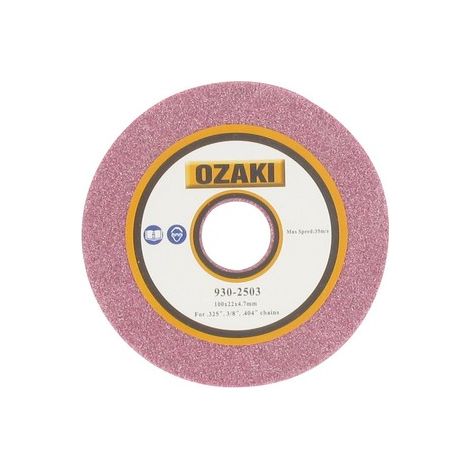 Disque affuteuse chaîne tronçonneuse 105mm – Alésage 22mm – Épaisseur 4.7mm – Pour affûtage de chaînes .325" et .404" – Ozaki