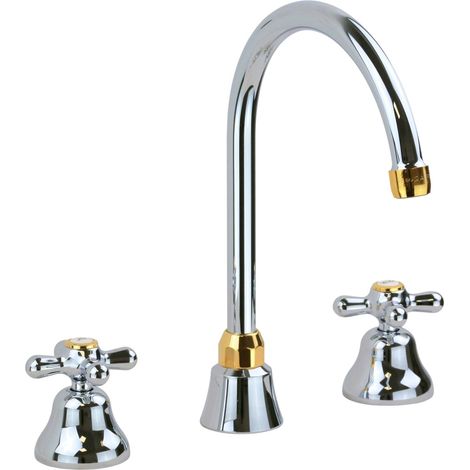 Rubinetto lavabo 3 fori canna alta in colore cromo oro Gattoni Calypso 1109350CD  Cromo/Oro