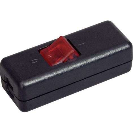 interBär 8010-104.01 flexibler Kabelschalter, schwarz, rot, 2 x Aus/Ein, 10 A, 1 Stück D75448 (1/2)