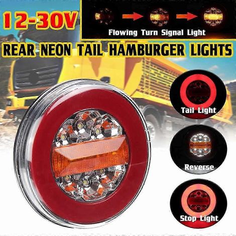 Feu arrière LED neuf (1/2/4x) pour remorque, camion, fourgonnette, caravane ou camping-car, 12-24 V, feu stop, feu de recul, clignotant (1/4)