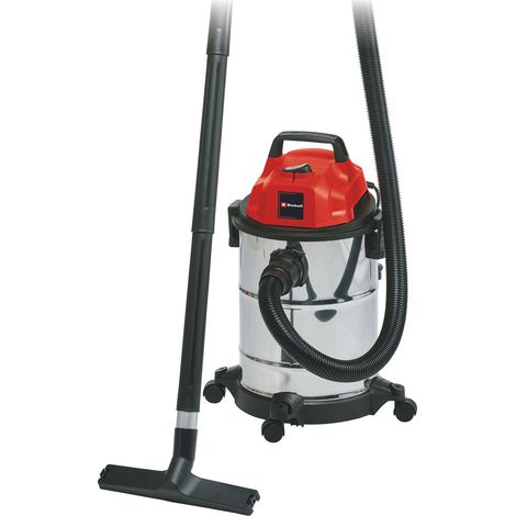 Einhell Nass-Trockensauger TC-VC 1820 S (1250 Watt, Edelstahlbehälter 20l, Blasanschluss, 4 Rollen, Schlauchsystem Ø36mm inkl. Saugschlauch + Verlängerung, Kombidüse + Filter)