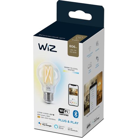 Philips lampadina goccia wiz tw goccia filamento 60w e27 78715800 (1/5)