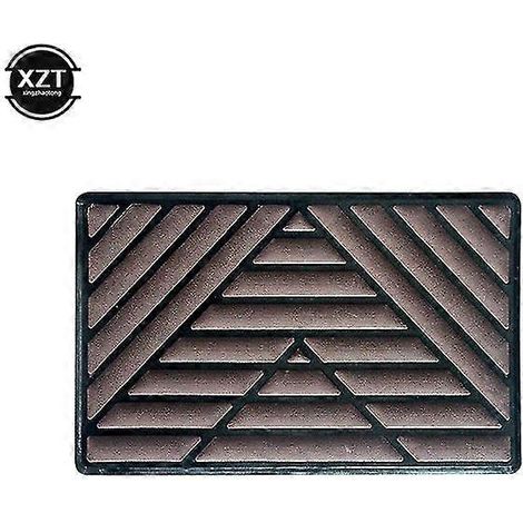 Tapis de sol universel en PVC pour voiture, 1 pièce, protection talon/pied, 25 x 15 cm, marron (1/5)