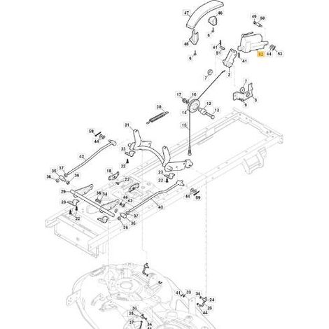 ATTUATORE SOLLEVAMENTO PIATTO DI TAGLIO V3 ORIGINALE STIGA - 118001006/0