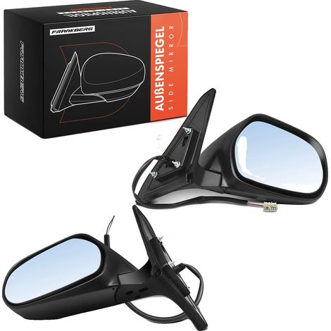 Espejo retrovisor exterior, tipo convexo, funcionamiento eléctrico, compatible con modelos SUV, color negro, 3 contactos de conexión. (1/5)