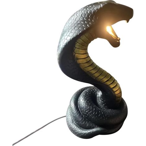 Gotische Schlangen-Nachtlampe – Gotische, leuchtende Schlangenfigur (1/5)