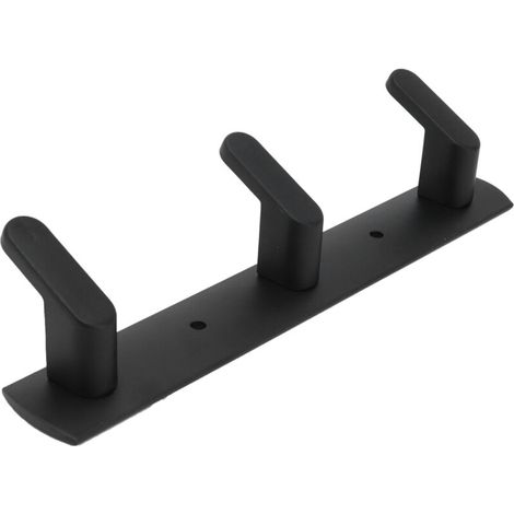 Simple Space Wandhaken aus schwarzem Aluminium, für Küche, Bad und Kleiderschrank.