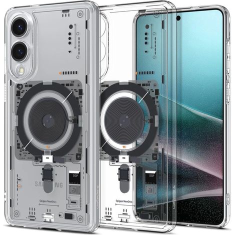 Funda Spigen Ultra Hybrid Mag Case con MagSafe para Samsung Galaxy S25 Edge con estampado - Transparente (1/5)