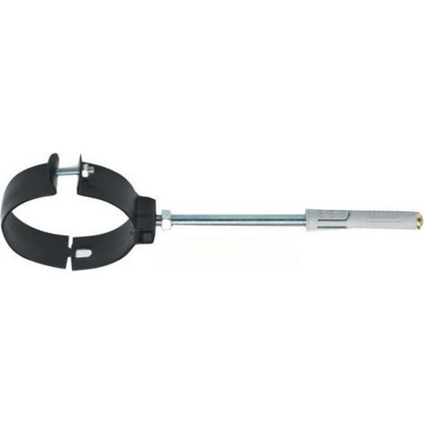 1PZ COLLARE PESANTE PER TUBO D 20 CM NERO