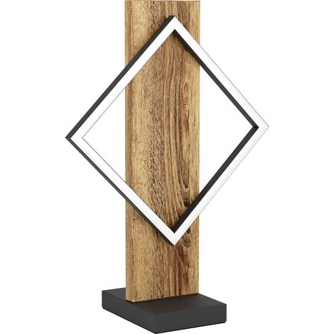 Lampada Scrivania Rustico Country Boyal Metallo Nero Plastiche Bianche Led 13W