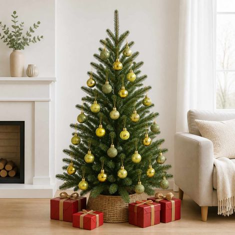 vidaXL Juego de bolas navideñas 150 uds. Verde claro 3 cm Poliestireno (1/5)