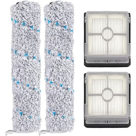 2-Piece Multi-Surface Brush Roller + 2-Piece Replacement Filter for Bissell CrossWave X7 Pet Pro 3011, 2832Z, 2955Z Vacuum Cleaner (1/5)