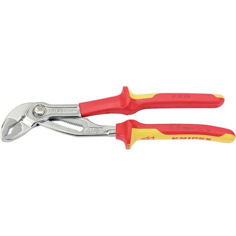 Draper VDE Cobra® Chrome Water Pump Pliers with Pump, 250mm (34672) (1/5)